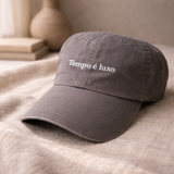 Boné Lifestyle - Turma - "Tempo é Luxo" - Cinza