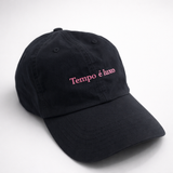 Boné Lifestyle - Turma - "Tempo é luxo" - Preto e Rosa